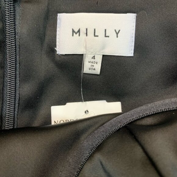 MILLY Black/Gold Tara Diagonal Metallic Cocktail - Picture 6 of 7